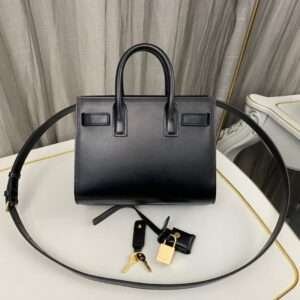 Ysl Nano Sac De Jour Black Smooth Leather Gold-tone Metal