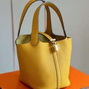 Hermes Picotin 18 Togo Handbags Yellow 18cm