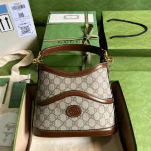 Gucci Handle Cowhide with GC Logo Pattern 25x21cm