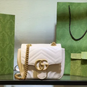 Gucci Marmont Handbag White 20cm