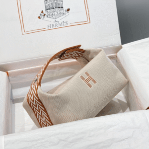 Hermes Clutch Bag Bride Fabric 12x20x10cm