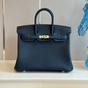 Hermes Birkin Black With Silver Hardware 25cm