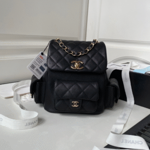 Chanel Mini Duma Backpack Lock Gold 21.5×19.5x12cm