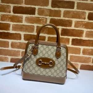 Gucci GG Supreme Canvas Horsebit 1955 Small Top Handle Bag
