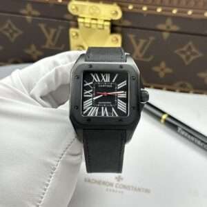 Cartier Santos Replica Watches Black Dial Automatic Movement 51.1×41.3mm